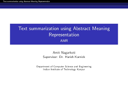 An audio modem riser (amr) is a short riser expansion slot on the motherboard of certain intel pcs such as pentium iii and iv. Text Summarization Using Amr