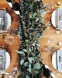 Fresh Eucalyptus Table Runner For Thanksgiving Wedding Thanksgiving Wedding Fresh Eucalyptus