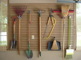 The hooks tom used to hang the tools came in a pegboard kit. The Best Ways To Organize Your Garage To Store Yard Equipment