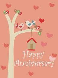 Two champagne flutes anniversary card. Wedding Anniversary Card Template