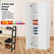 4 raflı çok amaçlı dolap. 4 Rafli Cok Amacli Dolap 64x64x18 Cm Indirimde Market