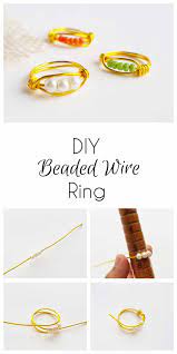 It's similar to my eye pin ring tutorial (link below) but is prettier! Diy Beaded Wire Ring Make Your Own Jewelry 6 Easy Steps