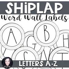 Black And White Printable Word Wall Letters Shiplap Chic Farmhouse Word Wall Labels Word Wall Labels Word Wall Word Wall Letters