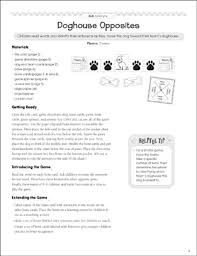 doghouse opposites antonyms pocket chart game printable