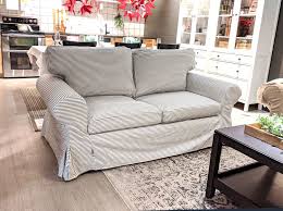 Black And White Striped Sofa Cover Sale Ikea Ektorp 2 Seater Sofa Cover Ticking Stripe Grey In 2020 Ikea Sofa Covers Sofa Covers Ikea Sofa