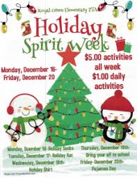 Find the perfect holiday gift for everyone on your list this year, no matter your budget. Holiday Spirit Week Royal Green Elementary