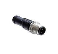 M12 Circular Metric Connector, A Code, Metal, 1.5a, 17 Pins, Male  Connector, Male Contact, Straight, Screw Thread, Overmolded, Length 1000mm,  Ip68 / ...