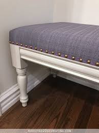 (sold separately) cushion cover is not removable. Diy Upholstered Dining Room Bench Finished How To Upholster The Seat Addicted 2 Decorating
