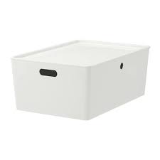 Kuggis Box With Lid White Width 14 Ikea Ikea Storage Boxes Ikea Pantry Organization