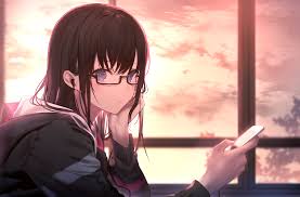 Typically any vertical wallpaper can go. Wallpaper Anime Girls Original Characters Dark Hair Smartphone Glasses 2680x1765 Richs 1604939 Hd Wallpapers Wallhere