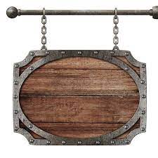 Medieval Wooden Sign Hanging On Chains Isolated On White Sponsored Sign Wooden Medieval Hanging White Ad Hanging Signs Wooden Signs Wooden