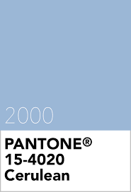 Cerulean blue is the name of a pigment. Pantone Colour Of The Year 2000