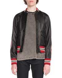 Saint Laurent Teddy Leather Bomber Jacket Leather Bomber Jacket Leather Bomber Hooded Bomber Jacket