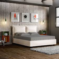 Disponibile con giroletto (h16/28 cm) o contenitore apribile. Letto Con Contenitore Matrimoniale E Moderno Colore Bianco