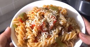 From sy kitchen in santa ynez, california, this fusilli alla salsiccia is made with tomato sugo, sausage, and smoked cheese for a quick dose add pasta and cook, occasionally stirring, until about 2 minutes short of the package directions. Recipe World Vegetable Cheesy Pasta Recipe Indian Style Pasta Easy And Delicious Recipe World