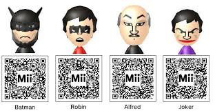 To add a mii, follow these steps: N3ds Qr Codes Mii Batman Robin Alfred Joker Batman Facebook