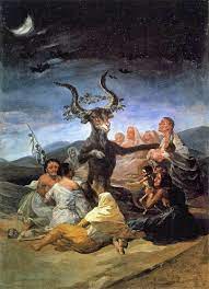 Goya's life was considerably bleak during this period, and the series reflect that. Francisco De Goya Witches Sabbath 1798 Francisco Goya Goya Paintings Art