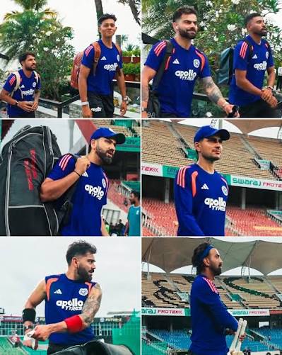 🇮🇳 THE MEN IN BLUE ARE READY TO ROAR! 💙🔥 Preparations are in full swing in Thiruvananthapuram as Team India gear up for the ODI series opener against the West Indies! 🏏⚡ #