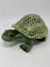 Aurora Plush Green Silver Sea Turtle Tortoise Stuffed Animal 10 Long Aurora Sea Turtle Turtle Silver Seas