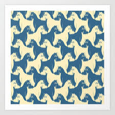 Customize your mc escher print with hundreds of different frames and mats, if desired. Dog Pattern Schnauzer M C Escher Inspired Artwork By Tessellation Art Art Print By Tessellationart Society6