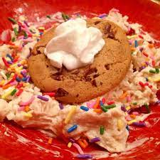 Cookie Dough Casein Mixed With Plain Greek Yogurt Almond Milk And Xanthan Gum Frozen Topped Wit Greek Yogurt Recipes Chocolate Chunk Cookies Snack Recipes
