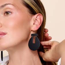 Aha Crafted Leather Earrings