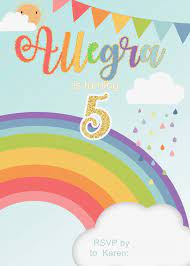 Gather guests with stunning birthday invitations. Rainbow Birthday Party A House Full Of Sunshine