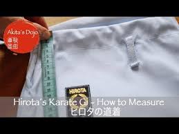 Hirota S Karate Gi How To Measure Video Youtube