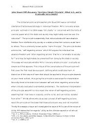 Doc John Stuart Mill Discusses One Very Simple Principle What Is It And Is It Actually Very Simple Stewart A Mott Academia Edu
