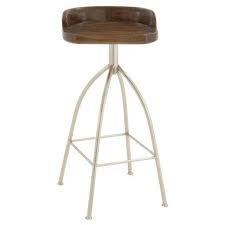 Update your kitchen with our range of gorgeous bench stools constructed from timber, leather, steel, plastic, aluminium as well as solid wood. Decmode Round Low Back Metal Barstool With Wood Seat Bar Stools At Hayneedle Metal Bar Stools Wood Bar Stools Brown Bar Stools