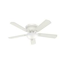 Get the best deals on ceiling fans with remote control. Hunter 59549 Fresh White Chauncey 54 5 Blade Hugger Indoor Dc Motor Ceiling Fan Remote Control And Light Kit Included Lightingdirect Com