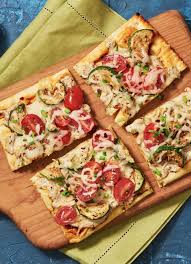 Roasted Garlic Veggie Flatbreads Recipe Hellofresh Recipe Recipes Hello Fresh Recipes Vegetarian Recipes Easy