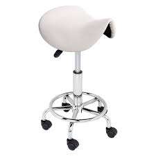 1:23 credit card wars 10 470. Saddle Stool White Esthetician Or Massage Stool Chair With Wheels