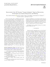 Nagka earthquake nga daw but i did not feel the earthquake. Pdf Reassessment Of The 1907 Sumatra Tsunami Earthquake Based On Macroseismic Seismological And Tsunami Observations And Modeling