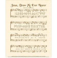 Jesus Draw Me Ever Nearer Christian Home Office Decor Etsy In 2021 Music Wall Art Hymn Print Music Wall