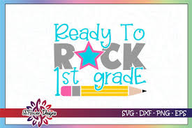 Download Ready To Rocks 1st Grade Pencil Graphic Graphic By Ssflower Creative Fabrica Yellowimages Mockups