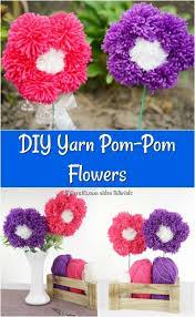 Maybe you would like to learn more about one of these? Diy Yarn Pom Poms Flower Arrangement Diy Crafts