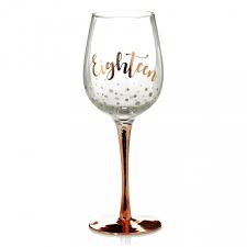 Add some glamour to your sweetheart table by using these decorative gold wine glasses, embellished with an intricate design and rhinestones, in place of regular wine glasses. Personalised Rose Gold 18th Birthday Wine Glass Gifts And Keepsakes Buy Online