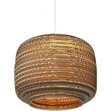 Ceiling lights mounted on the ceiling. Unusual Ceiling Pendant Light Made From Recycled Corrugated Cardboard