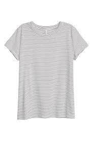 Black And White Striped Shirt H M T Shirt Natural White Striped Women H M Us Affordable Womens Tops Fashion Clothes