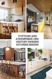 A gold finish outfits this slender lamp with a hint of glamour, while a white acrylic globe shade rounds out the look and diffuses light from a compatible 9 w compact fluorescent bulb. 73 Stylish And Atmospheric Mid Century Modern Kitchen Designs Digsdigs