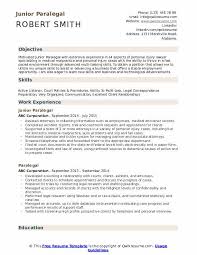 Paralegal Resume Samples Qwikresume