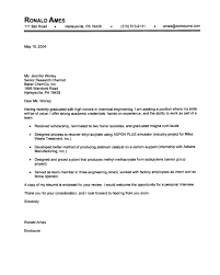 Chemical Engineering Entry Level Cover Letter Samples Templates Vault Com
