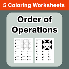 Remember the e in pemdas stands for exponents. Order Of Operations Coloring Worksheets Teaching Resources