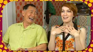 Oh my! Felicia Day teaches George Takei how to play 'Mario Party'