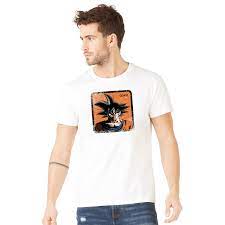 Goku was revealed a month before the dragon ball manga started, in postcards sent to members of the akira toriyama preservation society. Men S Capslab Cotton Tee Shirt Dragon Ball Z Goku White Capslab