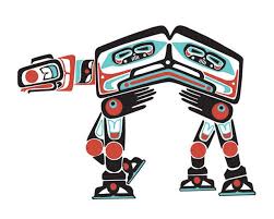 Intergalactic Aboriginal Art Star Wars Canvas Art Pacific Northwest Art Northwest Coast Indians