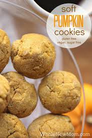 Soft Pumpkin Cookies Gluten Free Vegan And Sugar Free Gluten Free Pumpkin Cookies Vegan Cookies Vegan Pumpkin Cookies