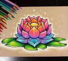 Pin By Tung Truong On Hinh Xam Hoa Hong Lotus Drawing Colorful Drawings Flower Drawing