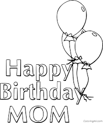 Download Three Birthday Balloons Coloring Page Coloringall